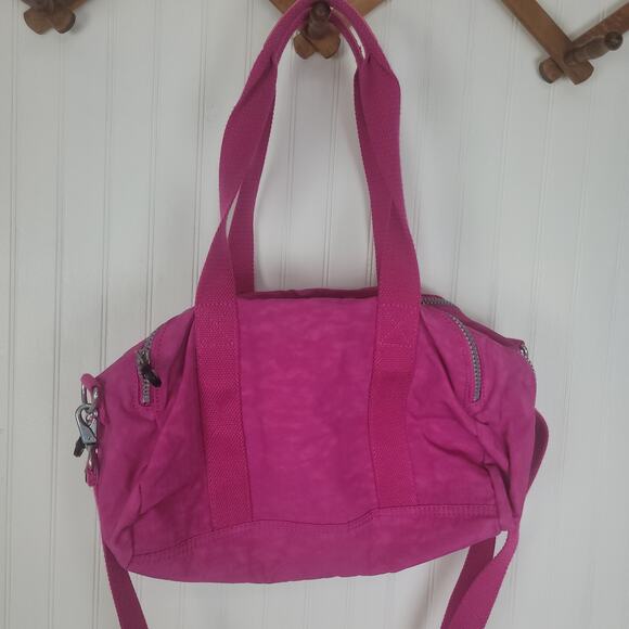 Kipling Bright Pink Nylon convertible Shoulder bag purse - Picture 4 of 9